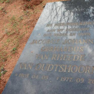 OUDTSHOORN Jacobus Johannes Gerhardus van Rheede, van 1905-1977