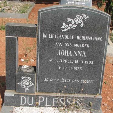 PLESSIS Johanna, du nee APPEL 1903-1975