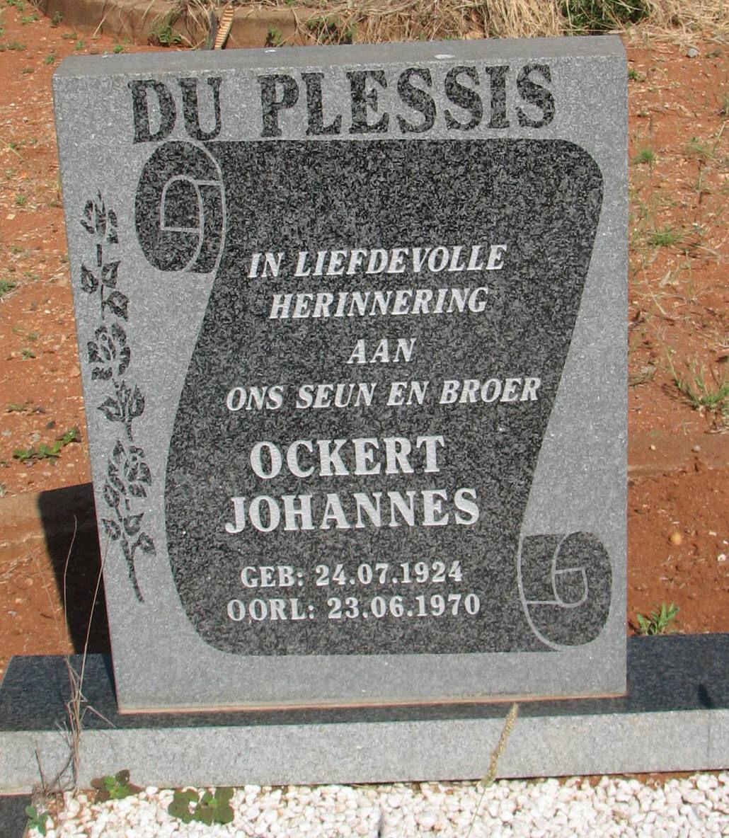 PLESSIS Ockert Johannes, du 1924-1970
