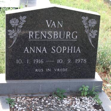 RENSBURG Anna Sophia, van 1916-1978