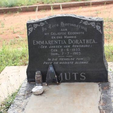 SMUTS Emmarentia Dorathea nee JANSEN VAN RENSBURG 1933-1963