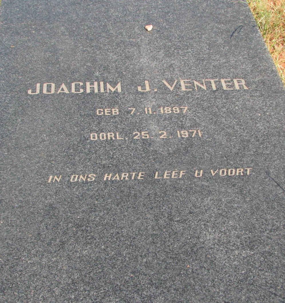 VENTER Joachim J. 1897-1971