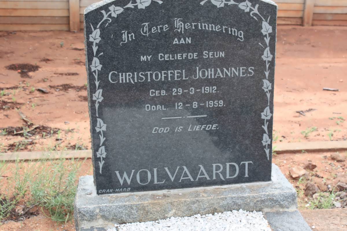 WOLVAARDT Christoffel Johannes 1912-1959