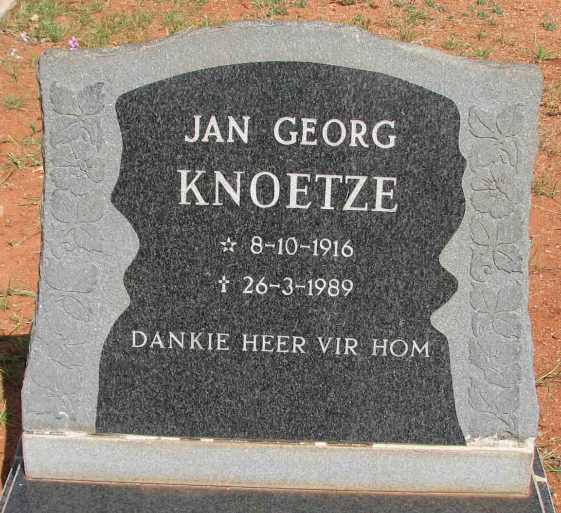 KNOETZE Jan Georg 1916-1989