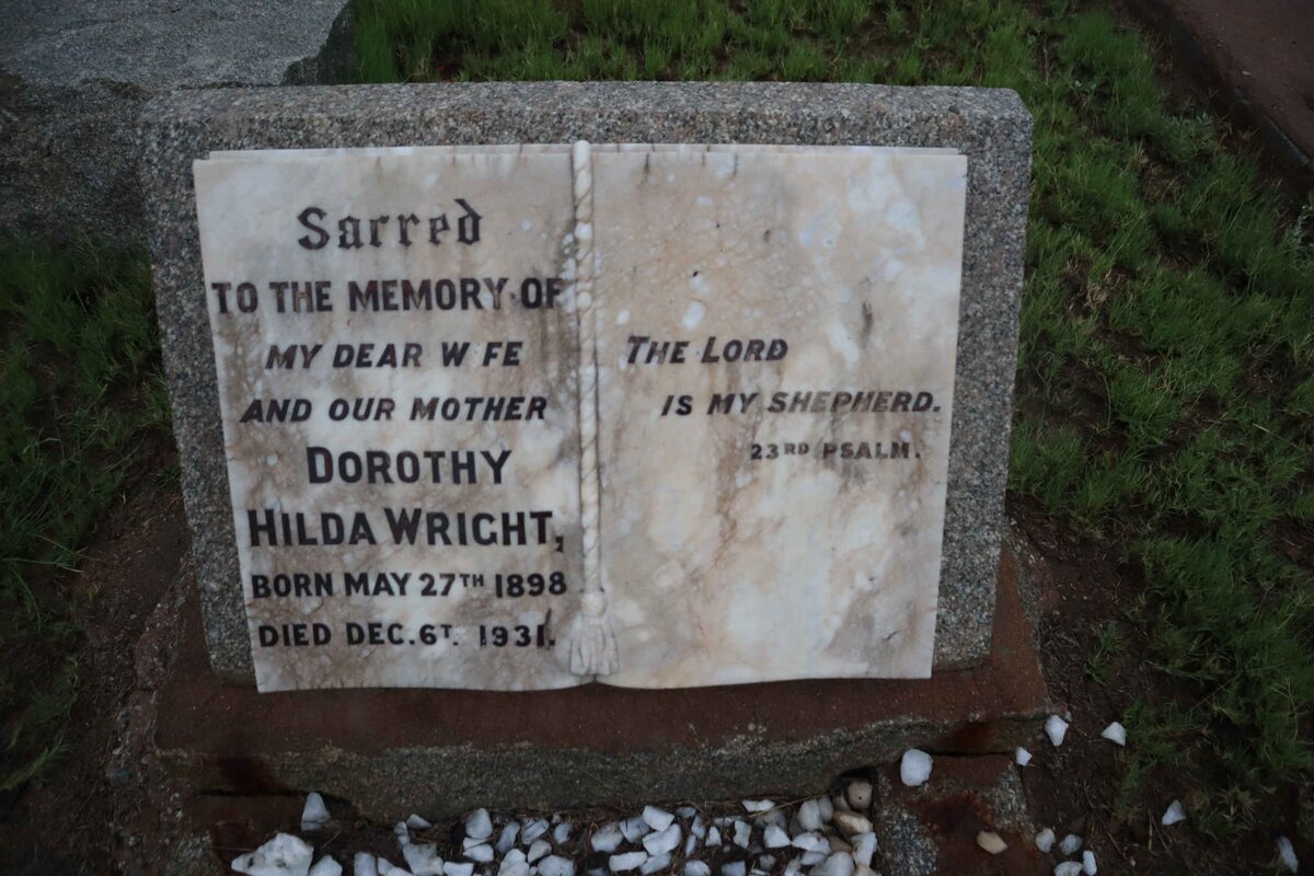 WRIGHT Dorothy Hilda 1898-1931