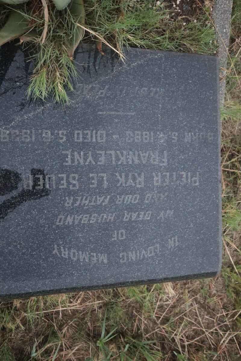 FRANKLEYNE Pieter Ryk le Seuer 1883-1938