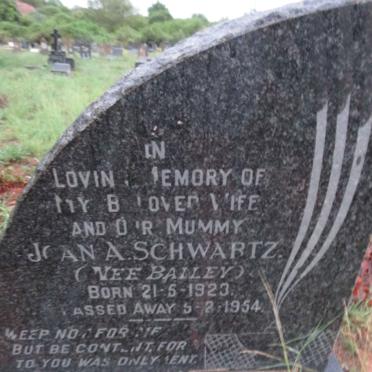 SCHWARTZ Joan A. nee BAILEY 1923-1954