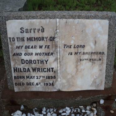 WRIGHT Dorothy Hilda 1898-1931