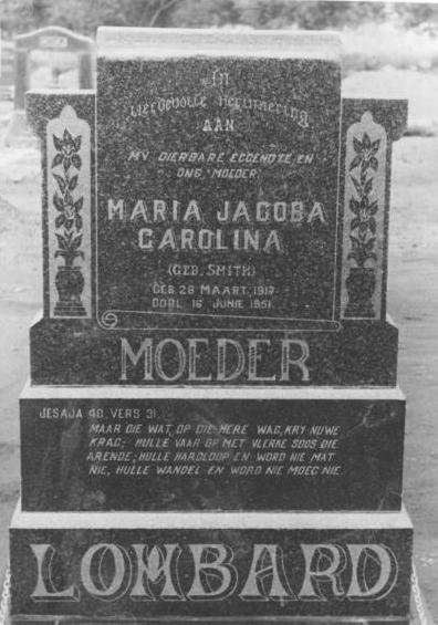 LOMBARD Maria Jacoba Carolina nee SMITH 1912-1951