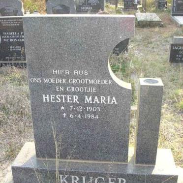 KRUGER Hester Maria 1903-1984