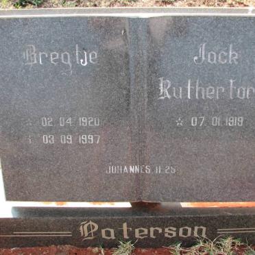 PATERSON Jock Rutherford 1919- &amp; Bregtje 1920-1997