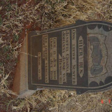 RENSBURG Janetta Gesina Johanna, Janse van 1892-1948