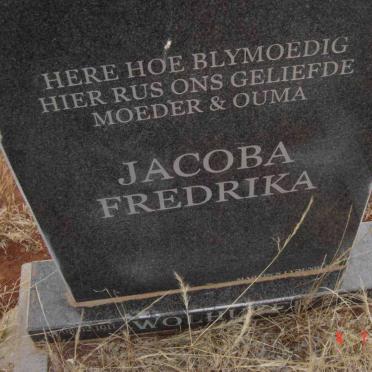 WOLHUTER Jacoba Fredrika 1911-1993