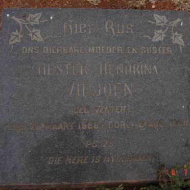 VILJOEN Hester Hendrina nee VENTER 1886-1956