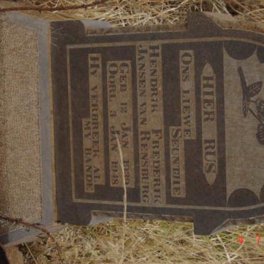 RENSBURG Hendrik Frederik, Jansen van 1939-1948