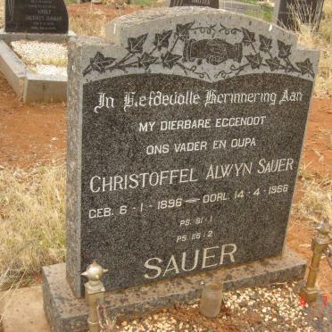 SAUER Christoffel Alwyn 1896-1966