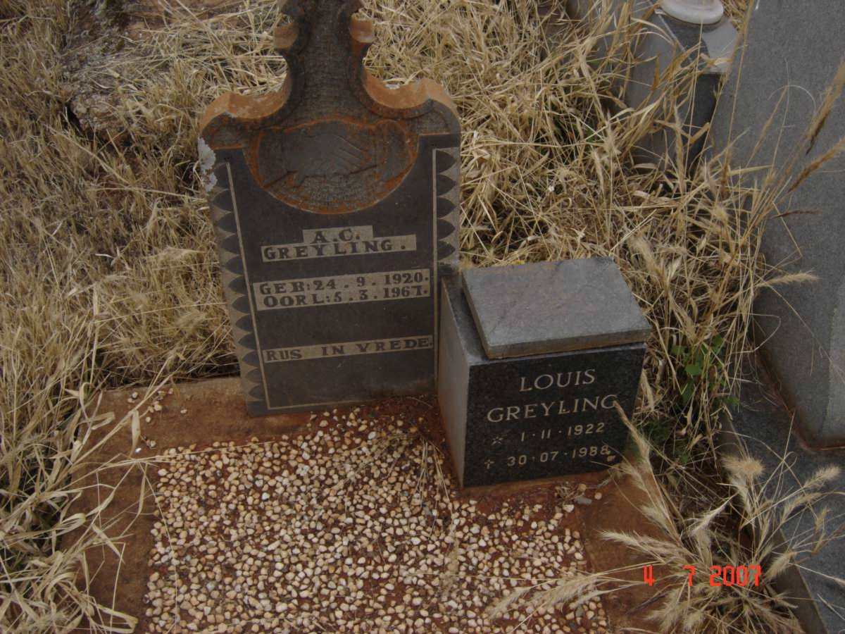 GREYLING A.C. 1920-1967 :: GREYLING Louis 1922-1988