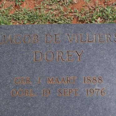 DOREY Jacob de Villiers 1888-1976