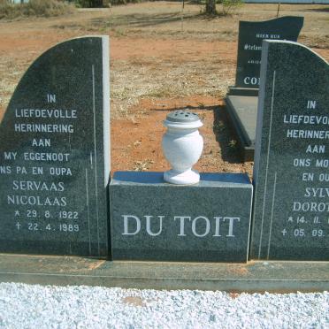 TOIT  Servaas Nicolaas, du 1922-1989 &amp; Sylvia Dorothea 1926-2006