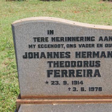 FERREIRA Johannes Hermanus Theodorus 1914-1978