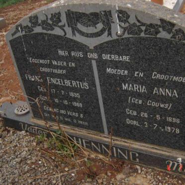 HENNING Frans Engelbertus 1895-1969 &amp; Maria Anna GOUWS 1898-1978