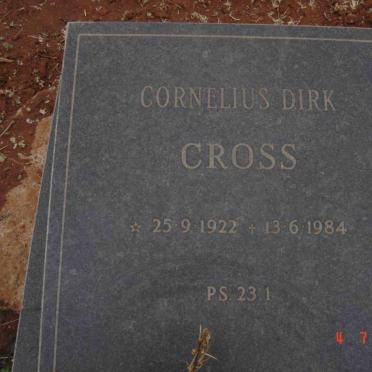 CROSS Cornelius Dirk 1922-1984