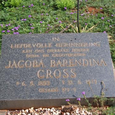 CROSS Jacoba Barendina 1893-1979