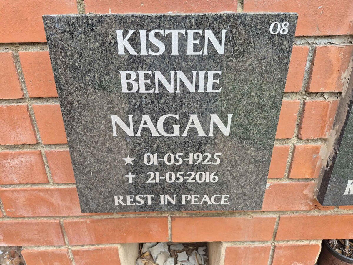 KISTEN Bennie Nagan 1925-2016