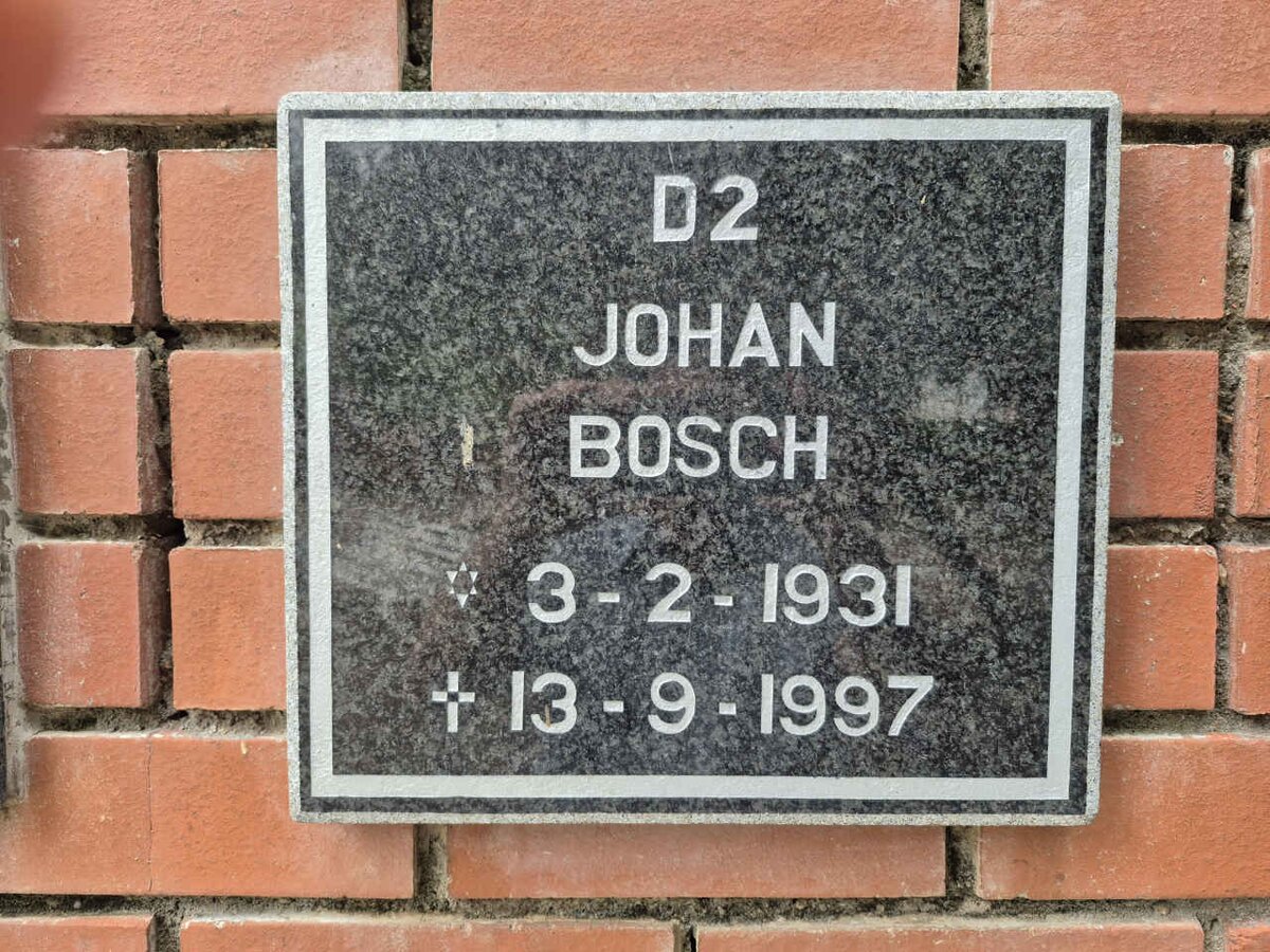 BOSCH Johan 1931-1997