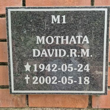 MOTHATA David R.M. 1942-2002