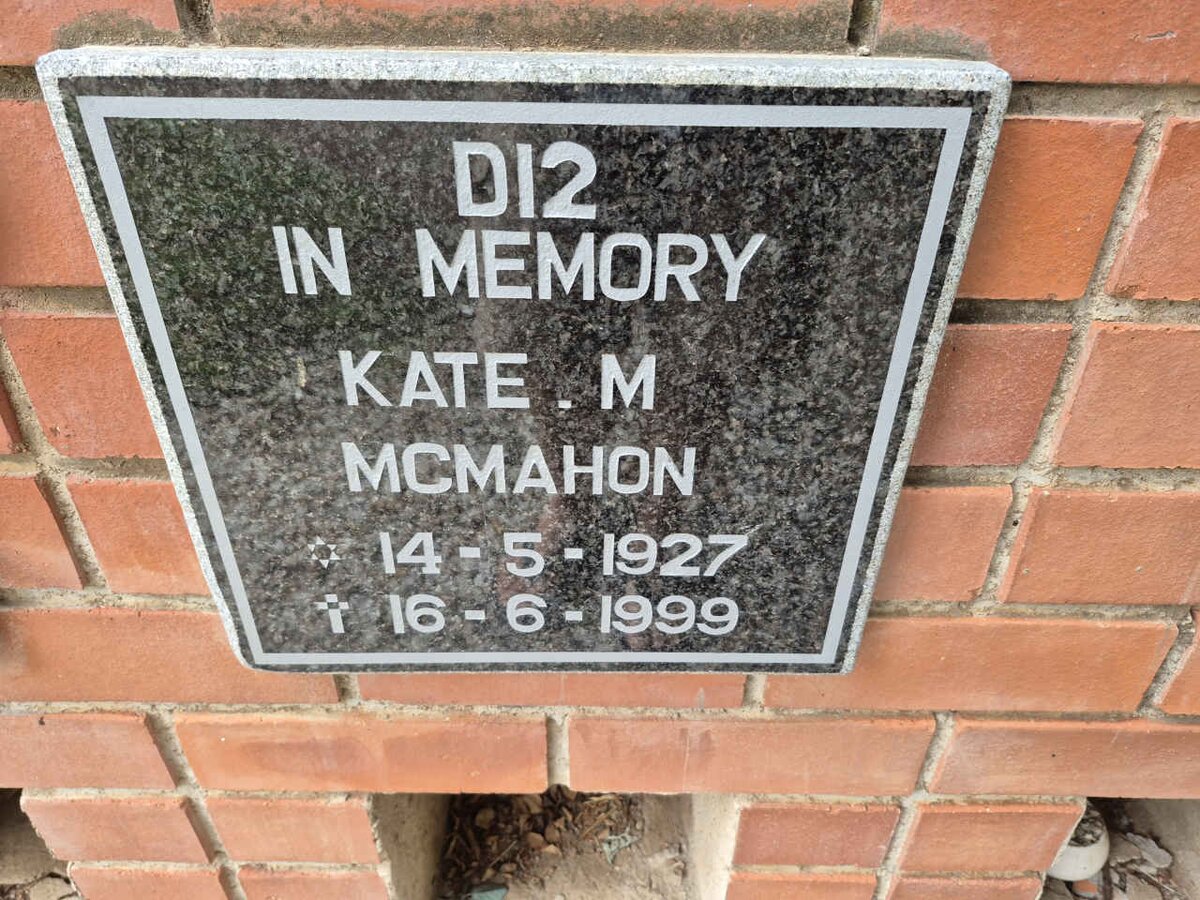 MCMAHON Kate M. 1927-1999