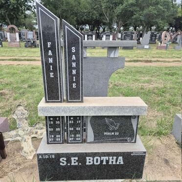 BOTHA Fanie 1927-2003 & Sannie 1927-2003