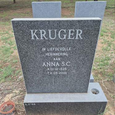 KRUGER Anna S.C. 1935-2000