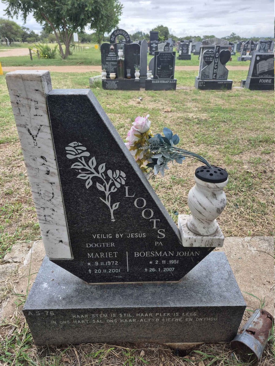 LOOTS Boesman Johan 1951-2007 :: MYBURG Mariet 1972-2001