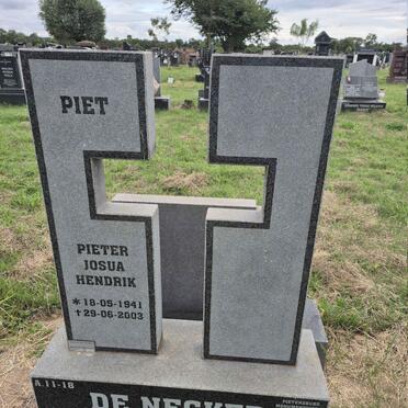 NECKER Pieter Josua Hendrik, de 1941-2003