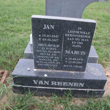 REENEN Jan, van 1947-2017 :: VAN REENEN Maruis 1970-2015