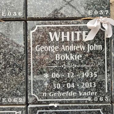 WHITE George Andrew John 1935-2013 