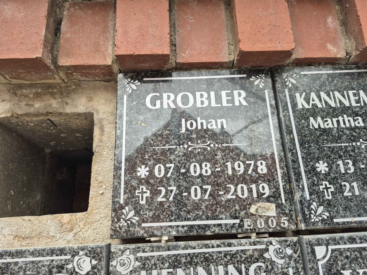 GROBLER Johan 1978-2019