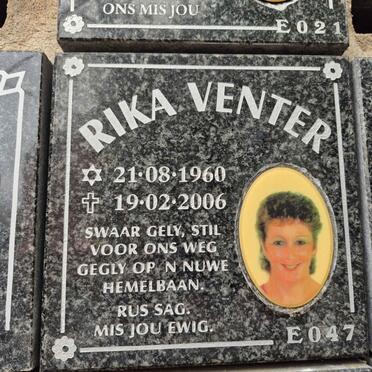 VENTER Rika 1960-2006