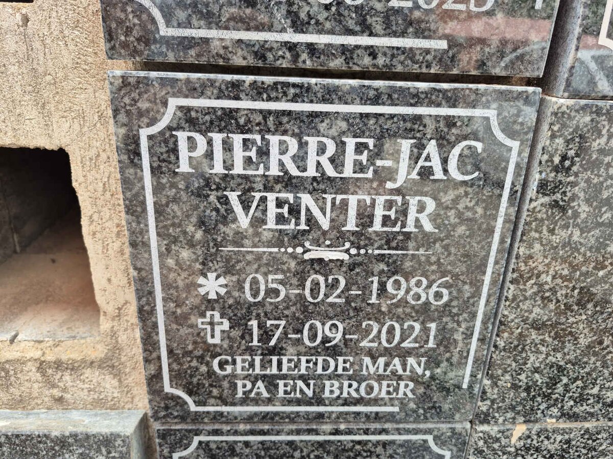 VENTER Pierre-Jac 1986-2021