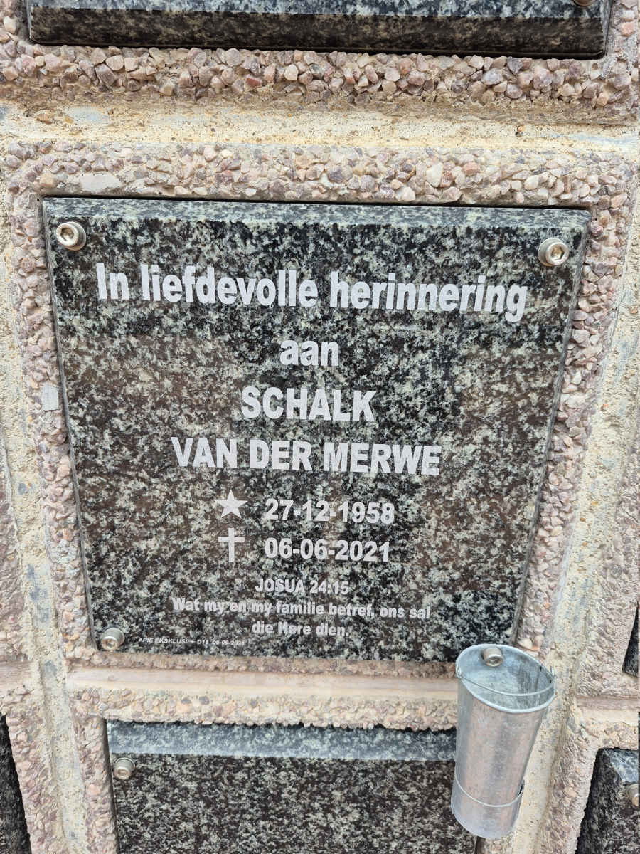 MERWE Schalk, van der 1958-2021
