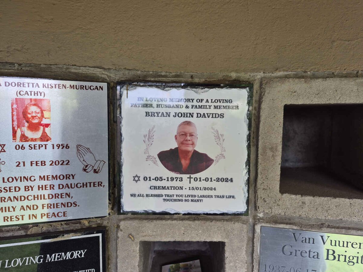 DAVIDS Bryan John 1973-2024