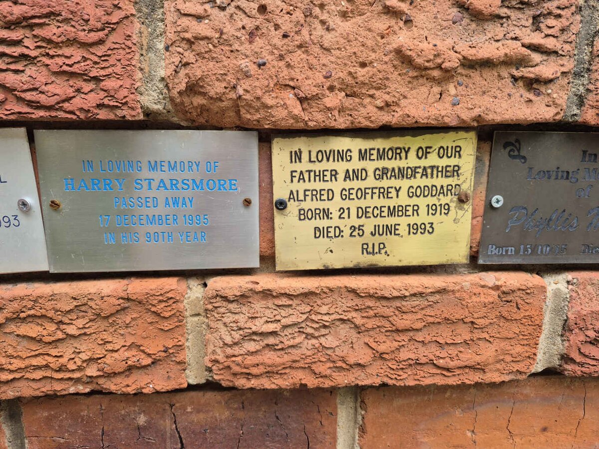 STARSMORE Harry -1995 :: GODDARD Alfred Geoffrey 1919-1993