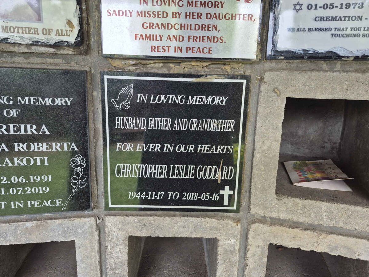 GODDARD Christopher Leslie 1944-2018