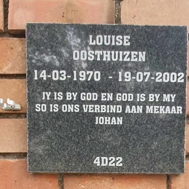 OOSTHUIZEN Louise 1970-2002