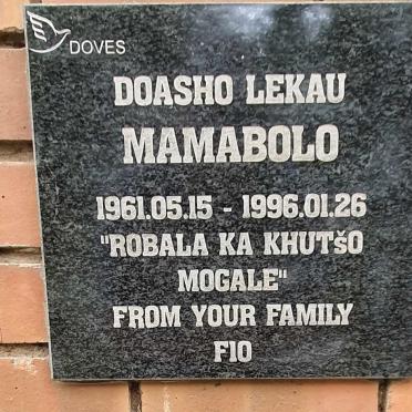 MAMABOLO Doasho Lekau 1961-1996