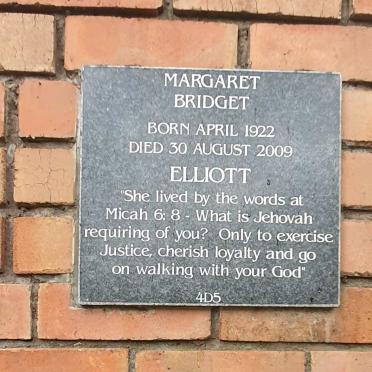 ELLIOTT Margaret Bridget 1922-2009