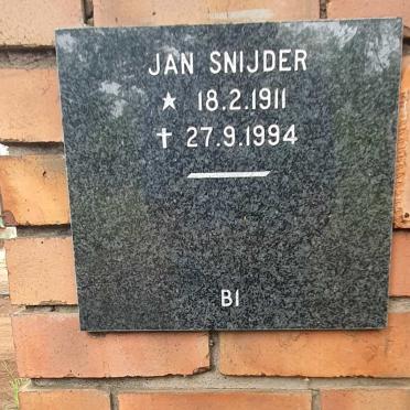 SNIJDER Jan 1911-1994