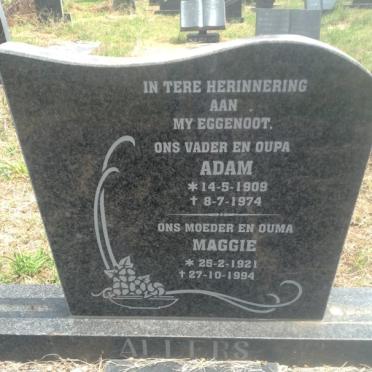 ALLERS Adam 1909-1974 & Maria Jacoba 1921-1994