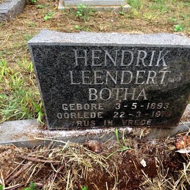 BOTHA Hendrik Leendert 1893-1979